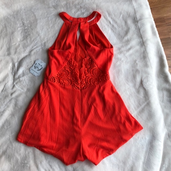 Orange She and Sky Romper - Picture 2 of 3